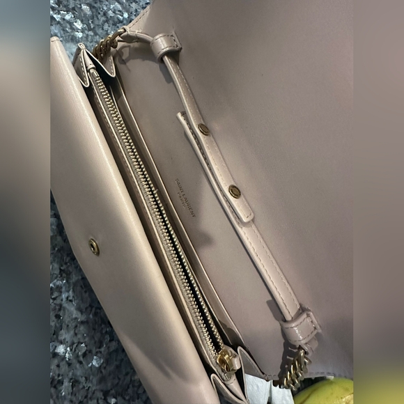 Saint Laurent Supplice Dbl V Flap Woc Gold - Picture 2 of 10